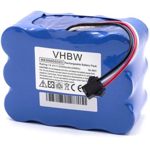 4251574657206 - Vhbw - NiMH Akku 2000mAh (144V) kompatibel mit Saugroboter Home Cleaner Heimroboter Robots JNB-XR210 JNB-XR210B JNB-XR210C