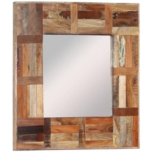 8720286642030 - Bonnevie - Wandspiegel Badzimmer Spiegel Altholz Massiv 50x50 cm vidaXL