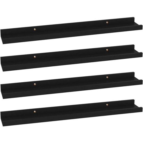 8720286417690 - Bonnevie - Wandregale 4 Stk Wandboard Schwarz 60x9x3 cm vidaXL