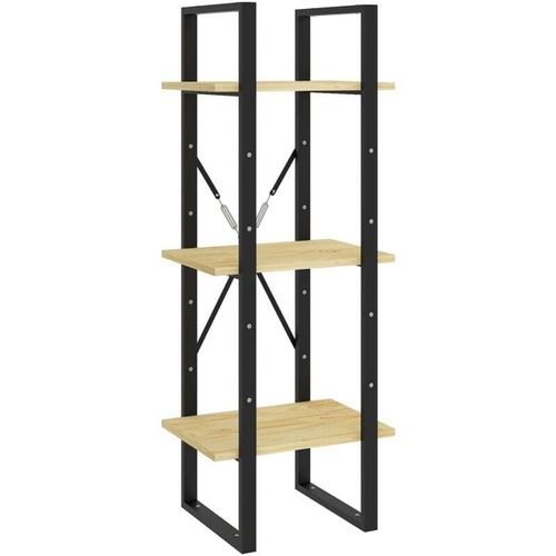 8720286567821 - Bonnevie - BücherregalStandregal 3 Fächer 40x30x105 cm Massivholz Kiefer vidaXL