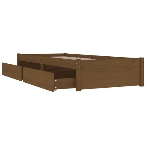 8720287011620 - Bett mit Schubladen Honigbraun 90x200 cm vidaXL257298 8720287011620 - Bett mit Schubladen Honigbraun 90x200 cm vidaXL257298
