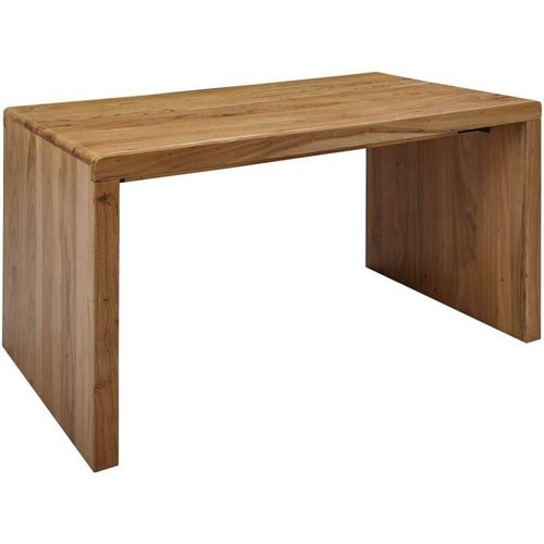 4250950232242 - Finebuy - Schreibtisch Massiv-Holz Akazie 160 cm Computertisch Echtholz Design Ablage Büro-Tisch Landhaus-Stil