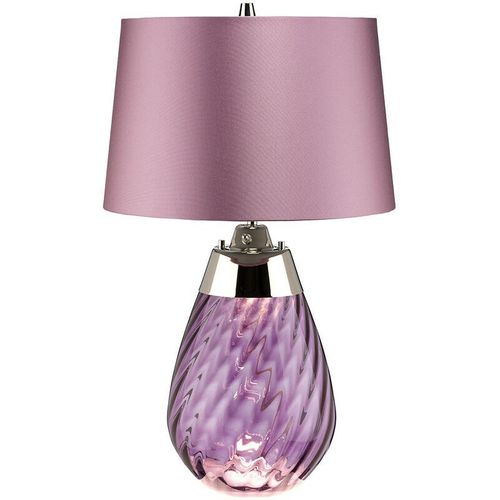 5024005680413 - Elstead - Lena 2 Leichte kleine Pflaumentischlampe pflaumenfarbenes Glas Heather Shade E27 5024005680413 - Elstead - Lena 2 Leichte kleine Pflaumentischlampe pflaumenfarbenes Glas Heather Shade E27