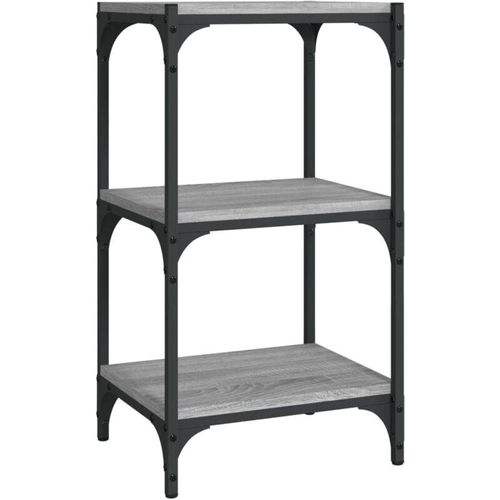 8720287196921 - Bonnevie - BücherregalStandregal Grau Sonoma 40x33x705 cm Holzwerkstoff und Stahl vidaXL