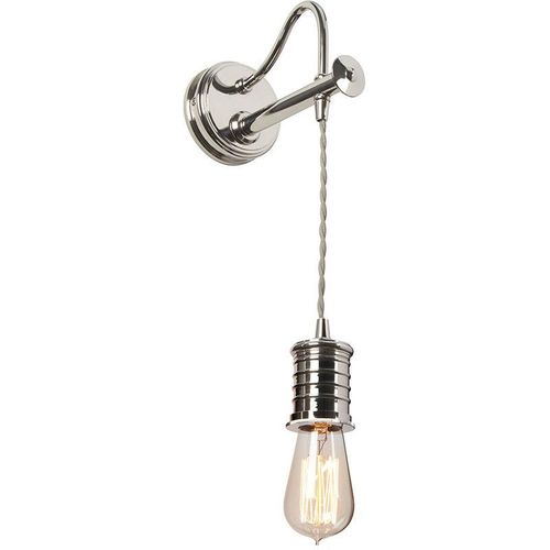 5024005274315 - Lighting DOUILLE1-PN Wandleuchte Douille 1xE27 60W Messing Nickel poliert H1224cm B10cm dimmbar - Elstead