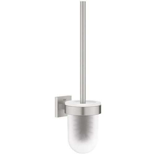 4005176753558 - GROHE QuickFix - Start Cube - WC-Bürstenhalter - Supersteel Finish 40977DC0 (zum Anschrauben oder Ankleben)