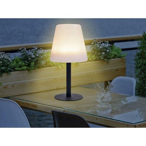 8713016110916 - Smartwares - led Tischleuchte Schwarz Weiß Solar & mit usb Anschluß Höhe 25cm