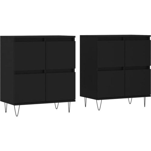 8720845935412 - Vidaxl - Sideboards 2 Stk Schwarz Holzwerkstoff