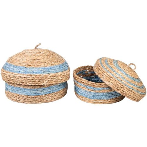 8435763178314 - Fijalo - Set 2 Reddas-Boxen Blaue Naturfasern 34x34x14cm