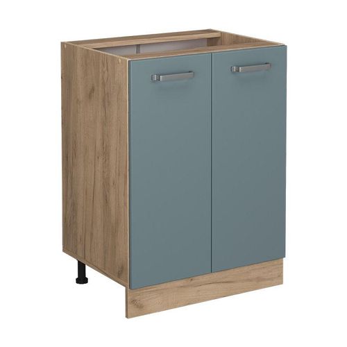 4066731344086 - Stehender Küchenschrank R-Line Blau-Grau 60 cm ohne Arbeitsplatte Vicco