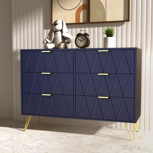 0762704297932 - UEV - Kommode mit 6 Schublanden 100 x 34 x 73 cm Schrank mit 6 Schubladen Highboard tv Schrank Sideboard mit Schubladen Schmal kommode Schrank 0762704297932 - UEV - Kommode mit 6 Schublanden 100 x 34 x 73 cm Schrank mit 6 Schubladen Highboard tv Schrank Sideboard mit Schubladen Schmal kommode Schrank