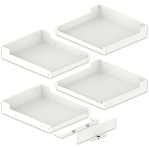 7630015350253 - Einhängetablar Set Liro 450 Liro Magic Corner Comfort - Boden Apothekerschrank Stahlblech pulverbeschichtet weiß 6-tlg - Peka