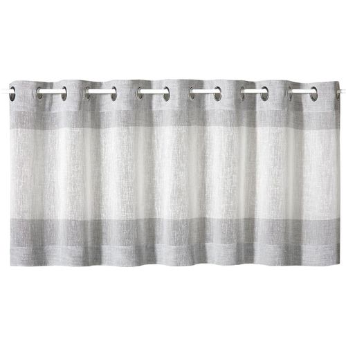 4007863638056 - Scheibengardine Sander Gr 1 grau (anthrazit) B140cm H50cm Polyester Gardinen HxB 50x140 mit modernem Streifen Design