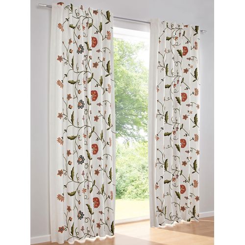 8902836007203 - Vorhang HEINE HOME Gardinen Gr 225 cm Multifunktionsband 130 cm bunt (offwhite bunt) Übergardinen