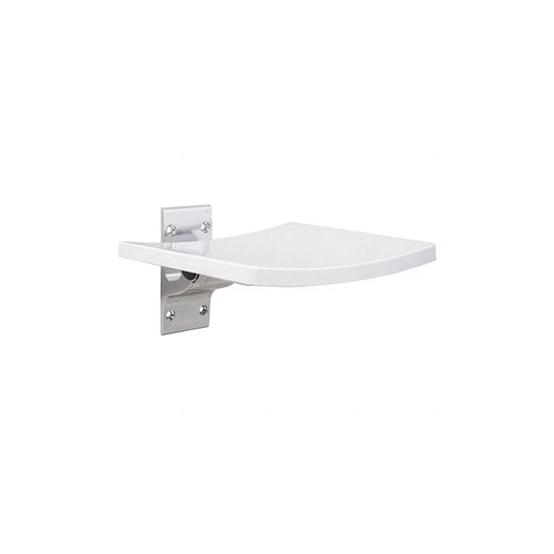 4250657521021 - Brillantbad BELP Duschklappsitz Aluminium Chrom Kunststoff Weiß 380x450x390 mm 150 kg Traglast für Bad & WC >> zum Bohren