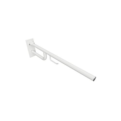 4250657521786 - Brillantbad BELP Stützklappgriff mit Toilettenpapierhalter Stahl Weiß 100x250x850 mm 120 kg Traglast für Bad & WC >> zum Bohren