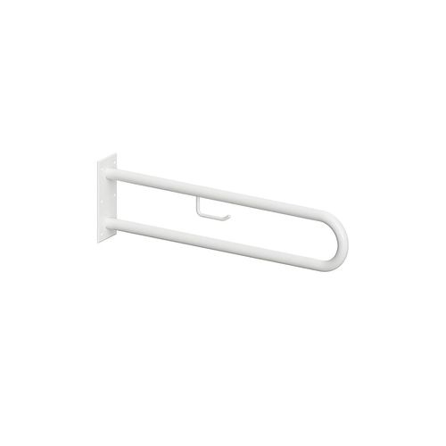 4250657522158 - Brillantbad BELP Stützgriff in U-Form Eisen Weiß mit Toilettenpapierhalter 100x250x766 mm 120 kg Traglast für Bad & WC >> zum Bohren 4250657522158 - Brillantbad BELP Stützgriff in U-Form Eisen Weiß mit Toilettenpapierhalter 100x250x766 mm 120 kg Traglast für Bad & WC >> zum Bohren