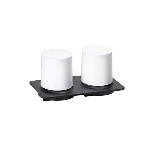 4250657526439 - Brillantbad BORGANIC BLACK Seifenspender doppelt Edelstahl Zink Kunststoff Schwarz 100x200x115 mm 200 ml für Bad & Küche >> zum Bohren 4250657526439 - Brillantbad BORGANIC BLACK Seifenspender doppelt Edelstahl Zink Kunststoff Schwarz 100x200x115 mm 200 ml für Bad & Küche >> zum Bohren