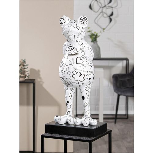 4063387521434 - Tierfigur CASABLANCA BY GILDE Frosch Frog Modern Art\ Dekofiguren Gr B H T 30 cm x 68 cm x 30 cm weiß Weihnachtsengel Weihnachtsfiguren