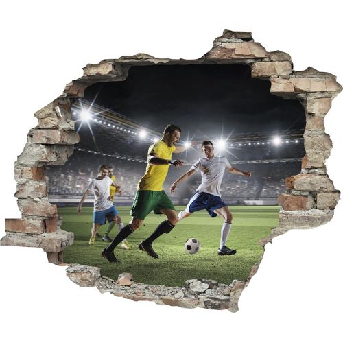 4049009356257 - Wandtattoo QUEENCE Fußball Wandtattoos Gr B H T 60 cm x 50 cm x 01 cm Fussball bunt Wandtattoos Fußball