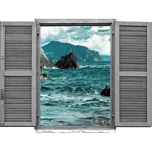 4049009353256 - Wandtattoo QUEENCE Klippen im Meer Wandtattoos Gr B H T 80 cm x 60 cm x 01 cm Natur blau Wandtattoos Natur 4049009353256 - Wandtattoo QUEENCE Klippen im Meer Wandtattoos Gr B H T 80 cm x 60 cm x 01 cm Natur blau Wandtattoos Natur