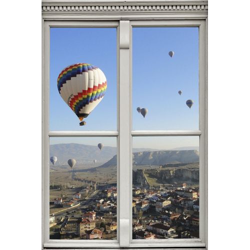 4049009068075 - Wandsticker QUEENCE Heißluftballons Wandtattoos Gr B H T 40 cm x 60 cm x 01 cm Geographie bunt Wandtattoos und Wandsticker