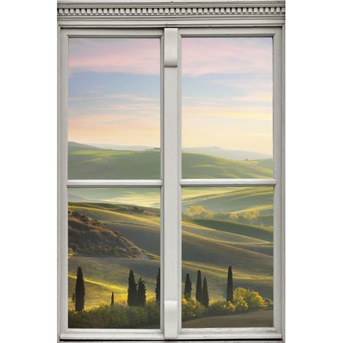 4049009359326 - Wandsticker QUEENCE Hügel Wandtattoos Gr B H T 40 cm x 60 cm x 01 cm Natur grün Wandtattoos Natur