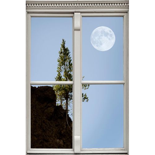 4049009360261 - Wandsticker QUEENCE Vollmond Wandtattoos Gr B H T 40 cm x 60 cm x 01 cm Natur blau Wandtattoos Natur