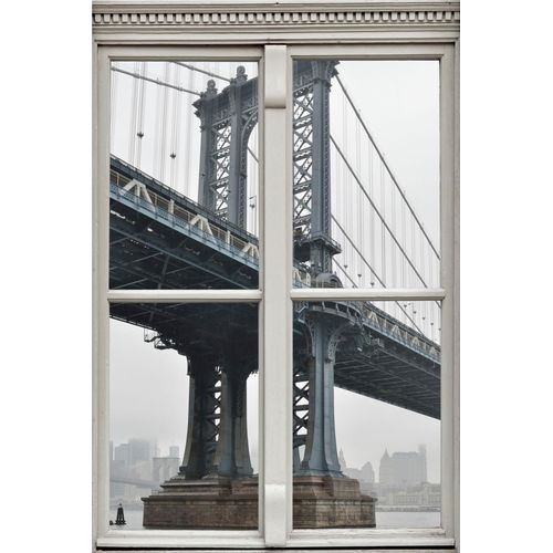 4049009104520 - Wandsticker QUEENCE Brücke Wandtattoos Gr B H T 40 cm x 60 cm x 01 cm Geographie grau Wandtattoos und Wandsticker