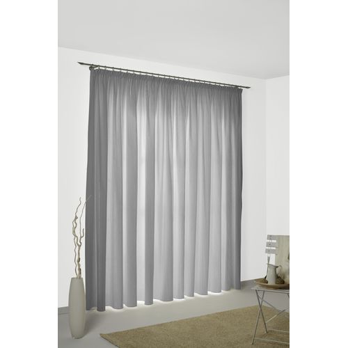 4004567153106 - Vorhang WIRTH Felsted Gardinen Gr 150 cm Kräuselband 132 cm grau Kräuselband Gardine
