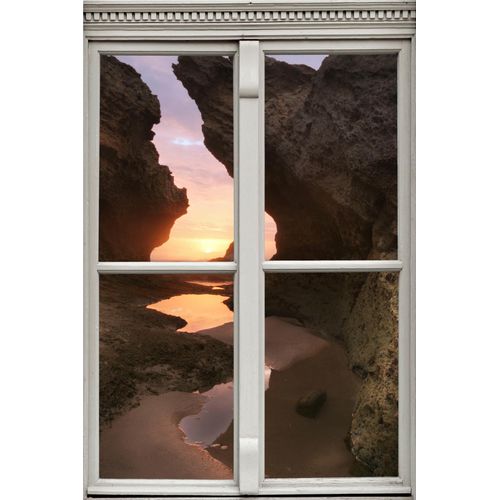 4049009359838 - Wandsticker QUEENCE Sonnenuntergang Wandtattoos Gr B H T 40 cm x 60 cm x 01 cm Natur bunt Wandtattoos Natur