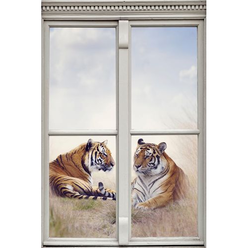 4049009362838 - Wandsticker QUEENCE Tiger Wandtattoos Gr B H T 40 cm x 60 cm x 01 cm Tiere bunt Wandtattoos Tiere