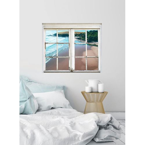 4049009074762 - Wandsticker QUEENCE Strand Wandtattoos Gr B H T 40 cm x 60 cm x 01 cm Natur beige (natur) Wandtattoos Natur