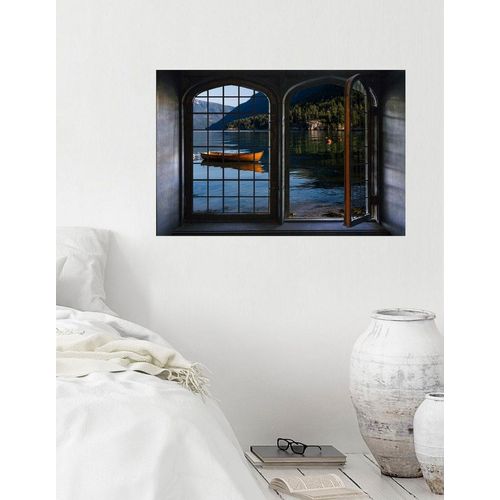 4049009117056 - Wandsticker QUEENCE Lago di Garda Wandtattoos Gr B H 60 cm x 40 cm Natur bunt Wandtattoos Natur