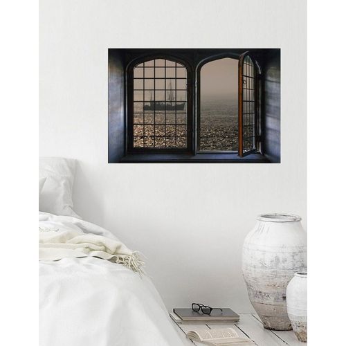 4049009355397 - Wandsticker QUEENCE Schiff Wandtattoos Gr B H 60 cm x 40 cm Geographie braun Wandtattoos und Wandsticker