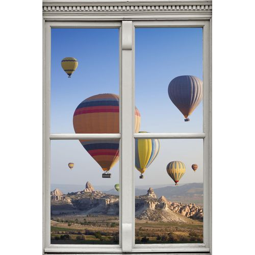 4049009216681 - Wandsticker QUEENCE Heißluftballons Wandtattoos Gr B H T 40 cm x 60 cm x 01 cm Geographie bunt Wandtattoos und Wandsticker