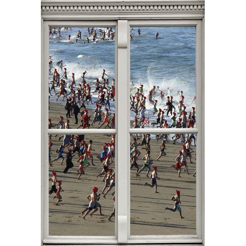 4049009137603 - Wandsticker QUEENCE Menschen am Strand Wandtattoos Gr B H T 40 cm x 60 cm x 01 cm Natur bunt Wandtattoos Natur