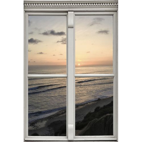 4049009361961 - Wandsticker QUEENCE Sonnenuntergang Wandtattoos Gr B H T 40 cm x 60 cm x 01 cm Natur orange Wandtattoos Natur