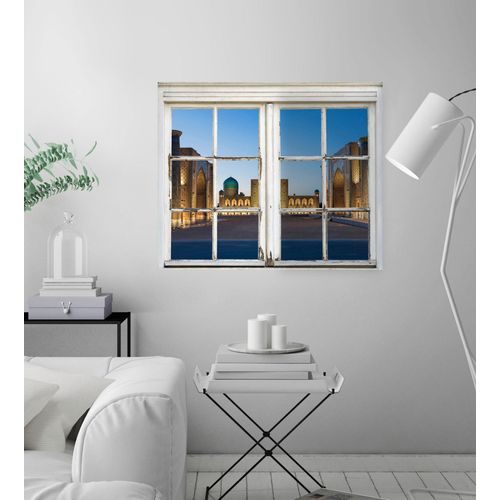 4049009066699 - Wandsticker QUEENCE Palast Wandtattoos Gr B H T 40 cm x 60 cm x 01 cm Geographie blau Wandtattoos und Wandsticker