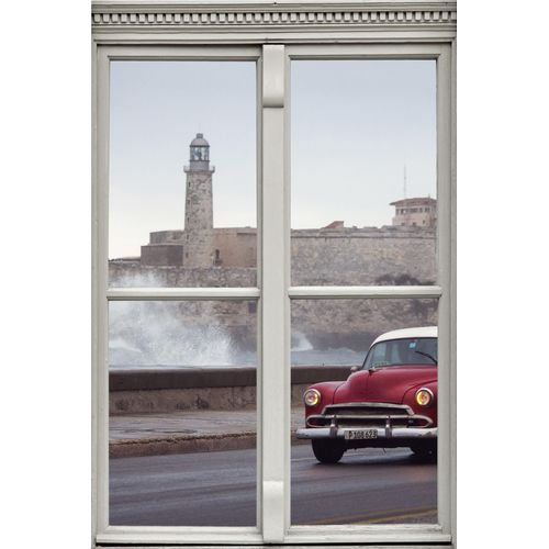 4049009354529 - Wandsticker QUEENCE Auto Wandtattoos Gr B H T 40 cm x 60 cm x 01 cm Geographie rot Wandtattoos und Wandsticker