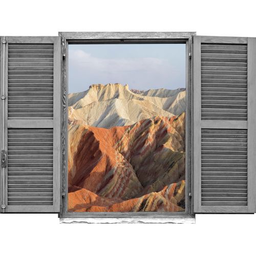 4049009120414 - Wandtattoo QUEENCE Berge Wandtattoos Gr B H T 80 cm x 60 cm x 01 cm Natur beige (natur) Wandtattoos Natur