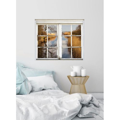 4049009099581 - Wandsticker QUEENCE Fluss Wandtattoos Gr B H T 40 cm x 60 cm x 01 cm Natur beige (natur) Wandtattoos Natur