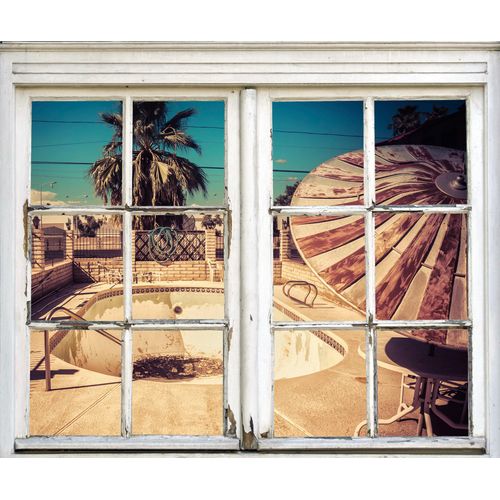 4049009363064 - Wandsticker QUEENCE verlassener Pool Wandtattoos Gr B H T 40 cm x 60 cm x 01 cm Geographie beige (natur) Wandtattoos und Wandsticker