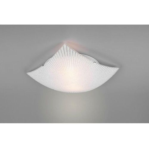 8056249320371 - Webmarketpoint - Plafoniera Quadrata Vetro Trasparente Elisa 2xE27 Trio Lighting