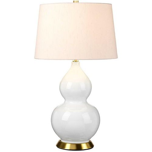 5024005005995 - Lighting isla-ab-tl-pink Tischleuchte isla E27 1x60W Keramik Stahl weiß Altmessing Kunstseide rosa H64cm B36cm Ø36cm mit Schalter - Elstead 5024005005995 - Lighting isla-ab-tl-pink Tischleuchte isla E27 1x60W Keramik Stahl weiß Altmessing Kunstseide rosa H64cm B36cm Ø36cm mit Schalter - Elstead