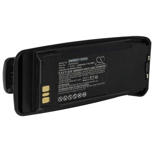 4068201501883 - Akku Ersatz für Motorola PMNN4103A PMNN4466A PMNN4102A für Funkgerät Walkie Talkie (2600 mAh 74 v Li-Ion) + Gürtelclip - Vhbw