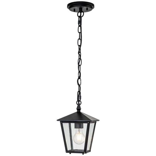 4255596730039 - Licht-erlebnisse - Hängelampe außen Aluminium Glas E27 IP44 b 178 cm h max 192 cm Schwarz Rustikal