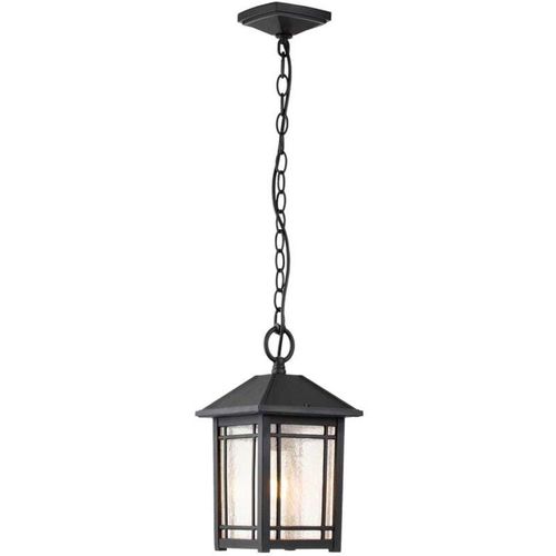 4255596729330 - Licht-erlebnisse - Außenleuchte Aluminium Glas E27 IP44 b 197 cm h max 2024 cm Schwarz Rustikal Außenlampe