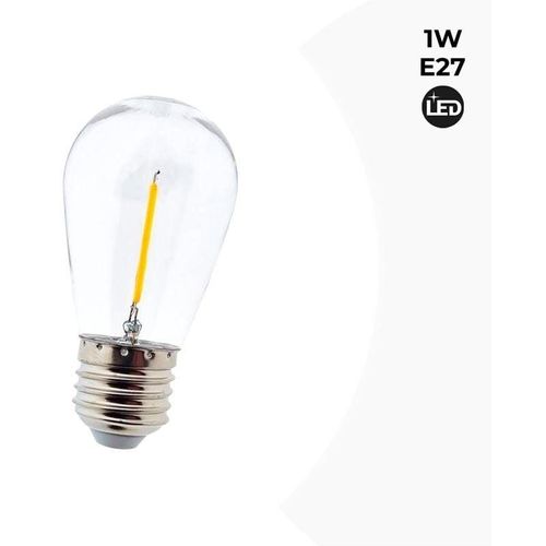 8435427124398 - Barcelona Led - E27 S14 Transparent 1W LED-Glühbirne E27 S14 Klar