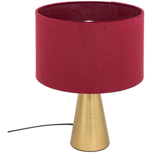 3560232978999 - Atmosphera Créateur Dintérieur - Tischlampe siana velours rubinrot h35cm - Atmosphera